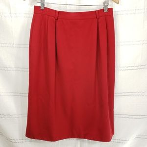 Liz Claiborne Vintage Red Wool Skirt